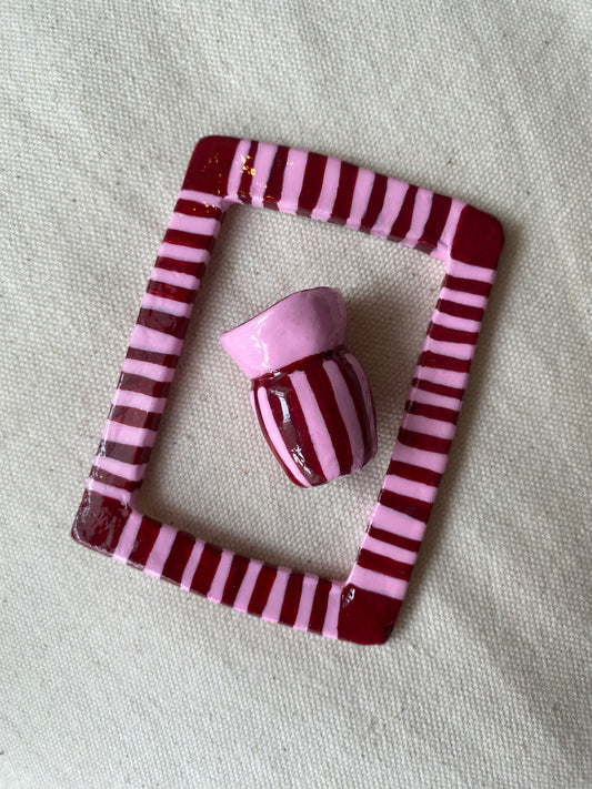 Romantic stripes | Clay Magnetic Frame